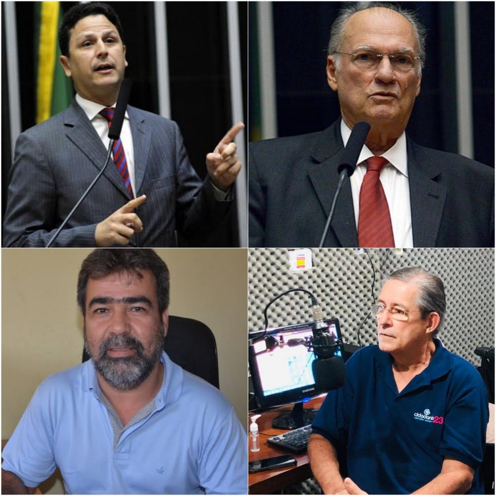 Foto: Redes sociais - Bruno Araújo presidente nacional do PSDB; Roberto Freire presidente nacional do Cidadania; Juca Carvalho presidente estadual Cidadania/AL; Regis Cavalcante pré-candidato Cidadania/AL.