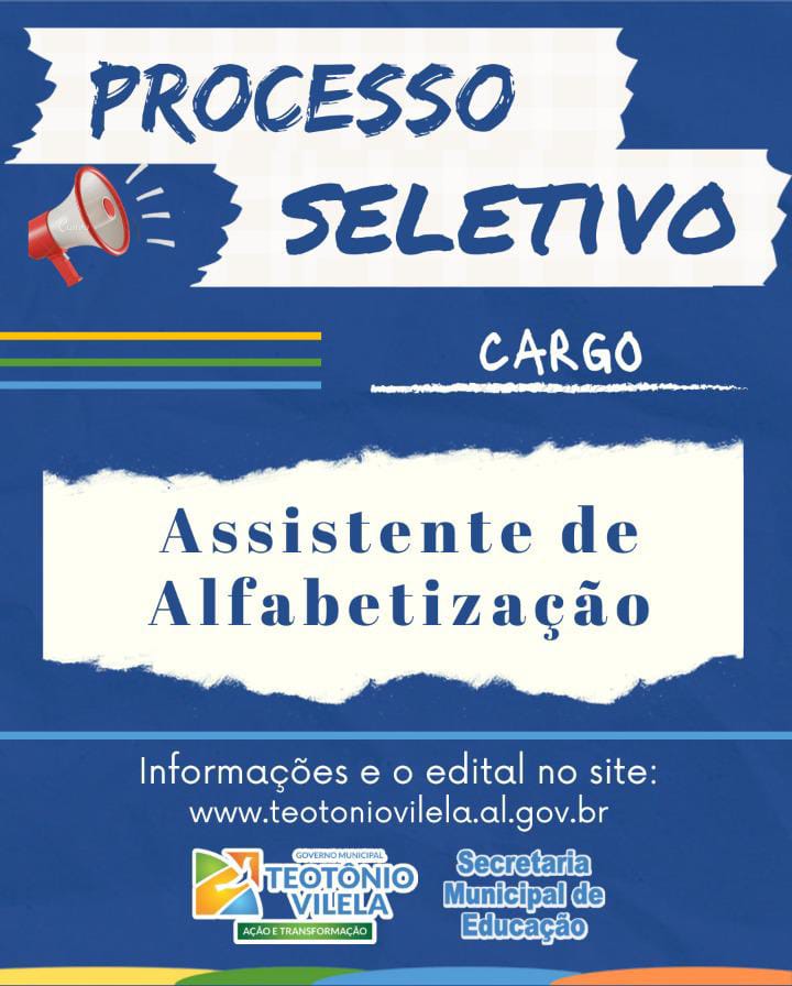 Secretaria Municial de Educação de Teotônio Vilela lança edital