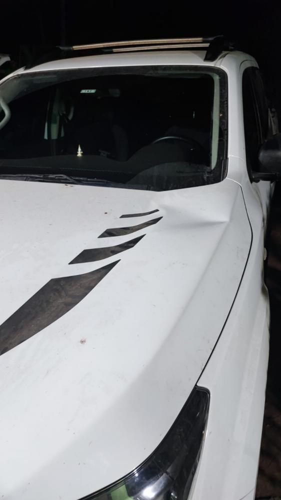 Carro do vice prefeito danificado