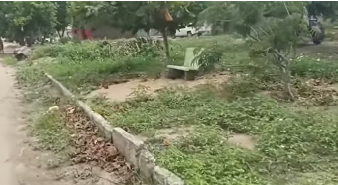 Praça sem manutenção da prefeitura