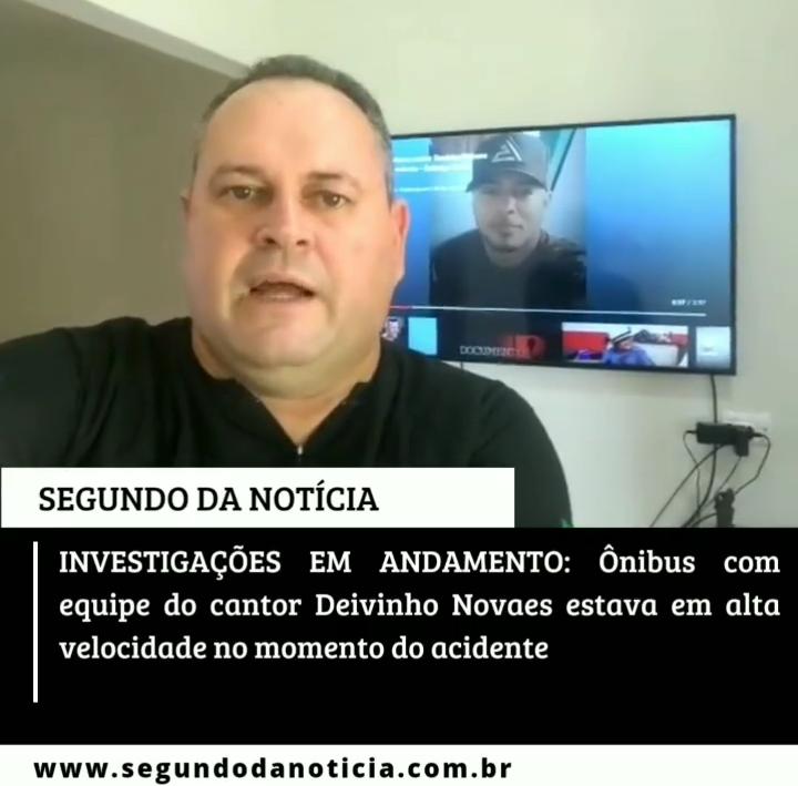 Ônibus do cantor Devinho Novaes estava acima da velocidade permitida na BR-101
