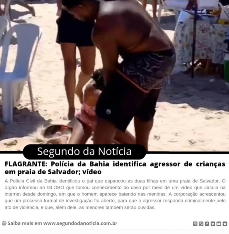 Polícia da Bahia identifica agressor de crianças em praia de Salvador; vídeo